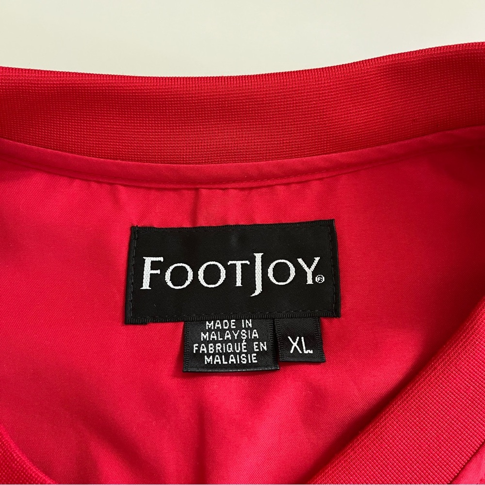 Footjoy FJ Men's Windbreaker Pullover Red Long Sleeve Golf XL active performance - Picture 4 of 7